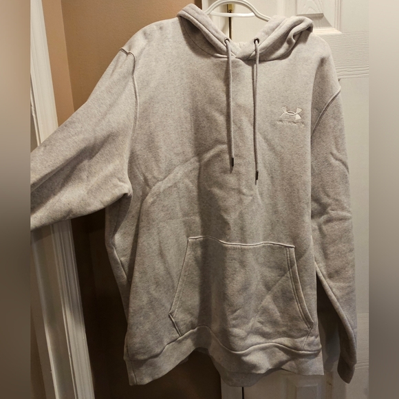 Under Armour Light Gray Men's Hoodie XXL pre-owned - Picture 1 of 4